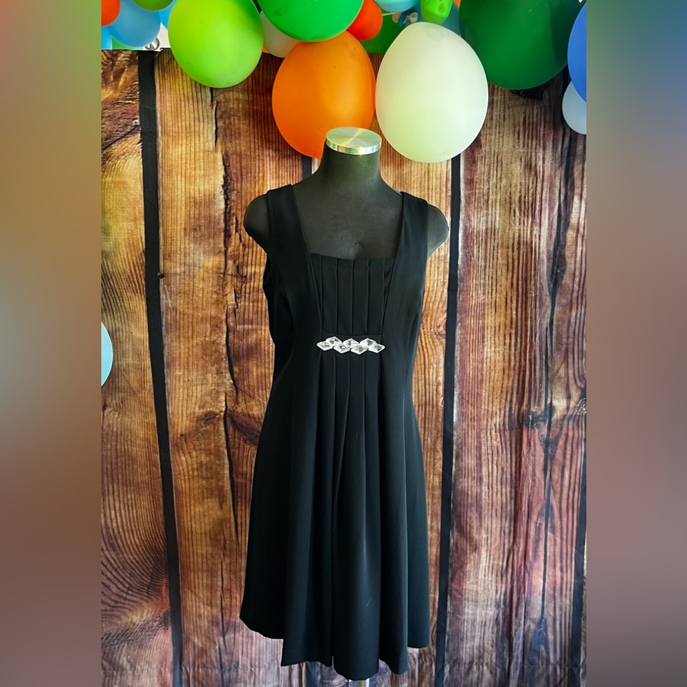Beaded black midi formal dress